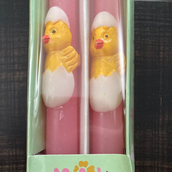 Easter Candlesticks, Chicks & Easter Baskets, 4 Total 10 inches - Picture 3 of 6